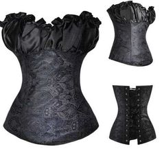 Steel Boned Lace Up Waist Training Corset Gothic Bedding, Waist Trainer Cincher, Waist Corset, Shapewear Tops, Plus Size Corset, Gothic Corset, Overbust Corset