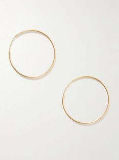 LOREN STEWART + NET SUSTAIN Infinity 14-karat gold hoop earrings Hoop Net, Net Sustain, Infinity Earrings, By Malene Birger, Fashion Jewelry Earrings, Gold Hoop, Gold Hoop Earrings, Net A Porter, Fashion Watches