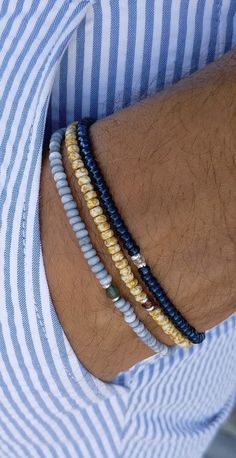 Bead Bracelet Ideas For Men, Men’s Bead Bracelets, Guy Bracelets Beads, Guys Beaded Bracelet, Bead Bracelets Men, Mens Jewelry Diy Handmade, Beaded Bracelet Men’s, Diy Bracelet For Men, Diy Mens Jewelry