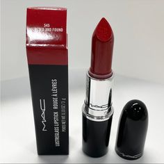 New In Box, Never Used- Mac Glossed And Found Is A Moderately Cool-Toned, Medium-Dark Red With A Luminous Finish. It Is A Permanent Lipstick And Contains 0.1 Oz. Open To Offers *Check Out My Other Listings :) Cosmetics+ Mac Gloss, Dark Red Lip, Mac Makeup Lipstick, Mac Red Lipsticks, Mac Lipstick Colors, Mac Makeup Looks, Hair And Skin Vitamins, Mac Lipstick Shades, Red Lips Makeup Look