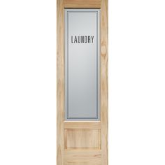 8'0" Tall Modern Laundry Glass Pine Interior Wood Door - Door Clearance Center Decor In Kitchen, Cheap Interior Doors, Mahogany Wood Doors, Barn Door Pantry, Kitchen Pantry Doors, Laundry Doors, Pine Interior, Modern Pantry, Glass Pantry Door