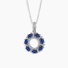 Made in 925 Sterling SilverNecklace Type: Pendant NecklacePendant Height: 2.7 cmPendant Width: 1.8 cmPendant Shape: Round ShapeGemstone: Oval Cut Created SapphireGemstone Size: 3 mm x 5 mm (7 Gemstones)Birthstone: SeptemberChain Type: Box ChainChain Length: 45 cmChain Thickness: 1.0 mmClasp: Spring RingMaterial: Rhodium Plated Sterling SilverWeight: 4.80 gm Diamond Gemstone Flower Pendant Jewelry, Diamond Flower Pendant Jewelry With Gemstone, Silver Cubic Zirconia Necklace With Stone Setting, White Gold Pendant Jewelry With Stones, Sterling Silver Necklace With Diamond White Flower Pendant, Sapphire Pendant With 17 Jewels, Diamond White Gemstone Round Necklace, Round Cubic Zirconia Necklace With Stone Setting, Fine Jewelry Necklace With Stone Setting