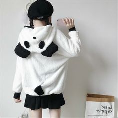 Panda Sweater, Gogo Girl, Panda Cute, Lego Monkie Kid, Cardigan Winter, Monkie Kid, Girls Outerwear, Easy Trendy Outfits, Hoodie Material