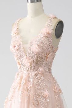 Pink Sheer Bodice Dress For Banquet, Summer Banquet Gown With Sweep Train, Summer Lace Gown For Prom, Blush V-neck Dress For Party, Summer Lace Prom Gown, Blush V-neck Party Dress, Summer Dresses With Sweep Train And Sweetheart Neckline, Summer Party Gown With Lace Bodice, Summer Prom Dress With Sweep Train