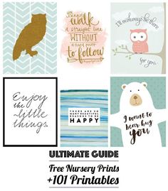 the ultimate guide to free nursery prints