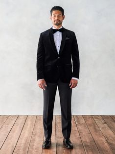 Velvet Jacket Tuxedo | The Black Tux Black Velvet Suit Mens, Black Velvet Tuxedo, Black Tie Wedding Attire, Velvet Tuxedo Jacket, Wedding Attire For Women, Black Velvet Suit, Black Tie Dress Code, Suit Prom, Velvet Tuxedo