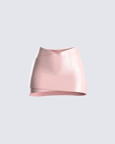 Chic Party Wrap Skirt, Chic High Waist Wrap Skirt For Party, Spring Wrap Skirt For Night Out, Pink Pencil Mini Skirt For Night Out, Pink High Waist Mini Skirt For Night Out, High Waist Pink Mini Skirt For Night Out, Chic Pink Faux Leather Bottoms, Faux Leather Mini Skirt For Party, Trendy Pink Pencil Mini Skirt