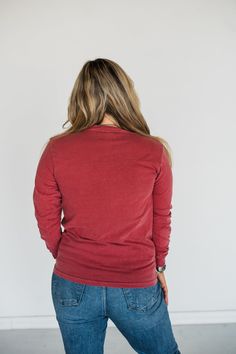 Bringing it back to this classic in this retro styled FarmHer Long Sleeve. We love the brick washed color on this one, with the bold white FarmHer ink. Unisex sizing. Long Sleeve Graphic Tee, The Brick, Red Long Sleeve, Brick Red, Simple Living, Olive Green, Graphic Tee, Graphic Tees, Bring It On