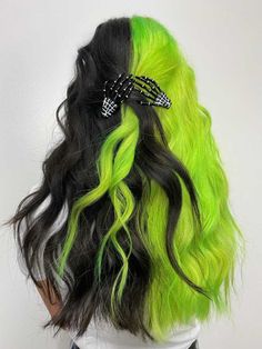 This beautiful combination is sure to catch peoples attention. Half Colored Hair, Frizz Free Curls, Towel Dry Hair, Half And Half, Frizz Free, Colored Hair, Soft Hair, Piercing Tattoo, Blow Dry