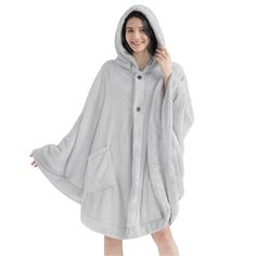 Angel Wrap Wearable Blanket Pullover with Hood, Pocket, Fuzzy Faux Shearling for Women Pavilia Luxurious Angel Wrap wearable throw blanket with hood is constructed with 250 GSM of microfiber polyester that is extremely comfortable with a luxurious feel at the same time. Ideal to keep you cozy while lounging and watching tv, the blanket also comes with hood and pocket so you have full arm mobility while relaxing on your sofa/bed! ONE SIZE FITS ALL| Perfect gift for women, family, girlfriend, sist Cheap Fleece Shawl For Elderly Tutorials, Cheap Fleece Shawl Tutorials, Reading Shawl With Pockets, Winter Shrug, Shawl With Pockets, Fleece Shawl, Poncho Blanket, Cape With Hood, Coach Watch