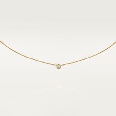 CRB7224517 - Diamants Légers necklace XS - Yellow gold, diamond Trinity Bracelet, Cartier Gold, Necklace Woman, Cartier Necklace, Popular Necklaces, Necklace Outfit, Diamond Jewelry Necklace, Gold Diamond Necklace, Jewelry Essentials