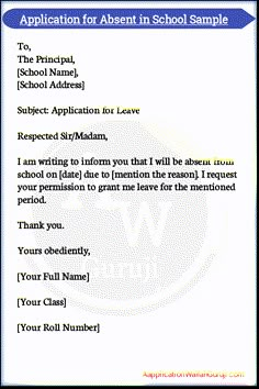 application for absent in school fever application for absent in school 2 days Application for absent in school from parents Application for absent in school due to fever leave application for school application for leave of absence due to fever application for leave of absence in college i was absent yesterday application Application For Absence In School, Excuse Letter For Being Absent In School Tagalog, Leave Application For School By Student, Leave Application For College, Leave Letter Format For School, Sick Leave Application For School, Leave Application For School, School Leave Application