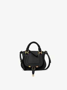 Chloé Marcie Mini Double Carry Bag | Chloé US Flowy Fashion, Wardrobe Refresh, Mini Blue, Dream Bags, Chloe Marcie, Bag Collection, Airport Fashion, Linen Bag, Chloe Bag