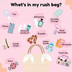 what's in my rush bag? info for the girl who likes to travel