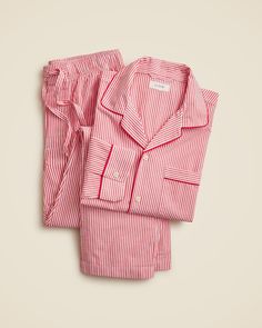 J.Crew: Pajama Set In Cotton Poplin For Men Suit Guide, Holiday Pjs, Womens Pjs, Cotton Pjs, Striped Pyjamas, Cute Pajamas, Pajama Pant, Pajama Bottoms, Gift List