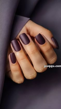 Purple Nail Ideas, Dark Purple Nails, Plum Nails, Purple Nail Designs, Nail Color Ideas, Purple Nail, Nail Colours, Nail Tattoo, Nail Style