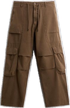 Casual Baggy Brown Cargo Pants, Zara Casual Bottoms With Elastic Waistband, Casual Wide-leg Cargo Pants, Khaki Utility Sweatpants With Pockets, Casual Wide-leg Pants With Cargo Pockets, Utility Style Sweatpants With Pockets And Relaxed Fit, Utility Style Relaxed Fit Sweatpants With Pockets, Utility Sweatpants With Pockets And Relaxed Fit, Casual Brown Straight Leg Cargo Pants