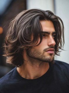 In the realm of men’s hairstyles, shoulder-length hair has emerged as a versatile and trendy option, perfect for those seeking a balance between length #medium #length #haircut Guy Haircuts, Man With Long Hair, Mens Medium Length Hairstyles, Guy Haircuts Long, Long Hair Men, Wavy Hair Men, Hair Styles Men, Hair Color Light Brown, Men Haircut Styles