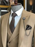 Beige Suits Wedding, 3 Piece Suit For Men, Business Dress Code, Men's Wedding Outfit, Man Suit