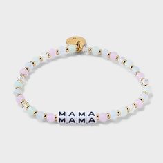 Tagline: Mama magic Description: Professional boo-boo healer, snack dealer, advice giver. Being a mom is a superpower, and you can wear it with pride with our exclusive "Mama" bracelet from Little Words Project®. This heartfelt accessory is the perfect reminder of your strength, love, and incredible journey as a mom. This Little Word™is more than just a bracelet. It’s your key to inspiring a kinder world. Wear your word as long as you need it. When you’re ready, pass it on to someone else who ne Mama Bracelet Beads, Beaded Letter Bracelets, Letter Bracelets, Word Bracelets, Little Words Project, Mom Crafts, Mama Bracelet, Mom Bracelet, Mothers Bracelet