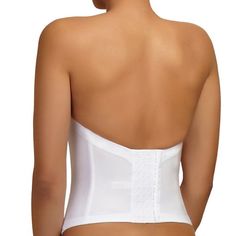 Women's Jezebel Essentials Strapless Bustier | Kohls Low Back Strapless Bra, Bridal Shapewear, Bra Tape, Best Strapless Bra, Strapless Bustier, Corset Bra, Back Light, Strapless Corset, Perfect Wedding Dress