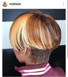 Haircuts Unique, Pixie Haircut For Black Women, Haircut For Black Women, Fall Highlights, Short Haircut Styles, Sassy Hair, Hair Color For Women