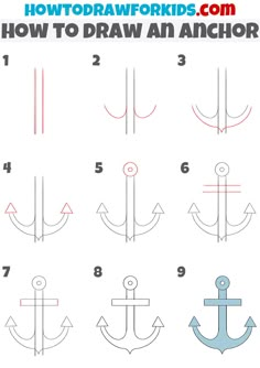 how to draw an anchor step by step instructions for kids and beginners in this video, you can learn how to draw an anchor