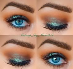 Eye Makeup Tutorial Green Eyes, Make Up Yeux, Halloween Make-up Looks, Mac Make Up, Maquillage On Fleek, Dark Eye Makeup, Glitter Makeup Looks, Makeup 2018, Dramatic Eye Makeup