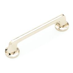 a metal handle on a white background