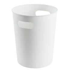 Offer crisp, clean and understated style along with functionality to your bathroom with the Mainstays Basic Plastic Wastebasket in White by Walmart Inc.. This classic style is made of durable plastic and is updated with cut outs on each side of the can that act like handles so you can easily pick it up and move it around. Use it in your bathroom, bedroom, dorm room, RV or anywhere where you need a receptacle to throw your trash. Use alone or coordinate with other matching pieces in the Mainstays Basic Bath Accessory Collection White. This collection is also designed to mix and match colors to create a set that is uniquely your own. Also available in Soft Silver Grey and Rich Black. Hand wash. Bedroom Trash Can, White Bin, Fancy Bedroom, 2025 Christmas, Your Trash, Bedroom Stuff, Understated Style, Registry Items, Match Colors