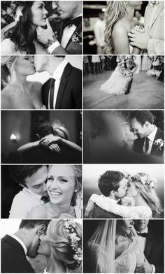 black and white wedding pictures with bride and groom