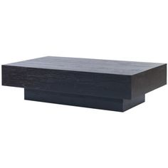 a black wooden shelf sitting on top of a white wall