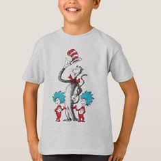 Dr. Seuss | The Cat in the Hat Thing 1 & Thing 2 T-Shirt #drseuss #kids Dr Seuss Shirts, Thing One Thing Two, Toddler Boy Clothing, Top Gifts For Kids, Nursery Art Decor, Thing One, The Cat In The Hat, A Giraffe, Zoo Animal