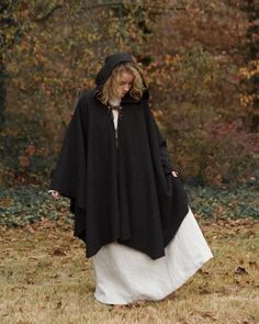 Outcast Cloak – Fell & Fair Cloak Medieval, Medieval Cape, Wool Cloak, Mens Poncho, The Outcast, Black Cape, Chocolate Brown Colour, Neck Ties, The Heirs