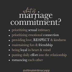 a poster with the words what is marriage commutment? and an image of a man