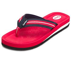 With a super soft jersey lining, two-tone printed ribbon, and a comfortable footbed, the Zoey flip flop thong is the perfect summer shoe for the sporty, stylish woman. From Floopi. Sporty Beach Slippers For Summer, Sporty Slippers For Beach In Summer, Sporty Spring Flip Flops With Arch Support, Sporty Slip-on Swimming Flip Flops, Sporty Slip-on Flip Flops For Swimming, Sporty Flip Flops With Textured Footbed For Swimming, Sporty Slip-on Flip Flops, Sporty Summer Slippers With Cushioned Footbed, Sporty Summer Flip Flops With Ortholite Insole