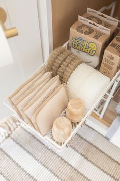 the bathroom is organized and ready to be used as a storage rack for toiletries