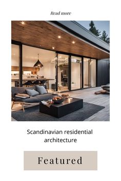 an advertisement for the scandinavian residential architecture feature