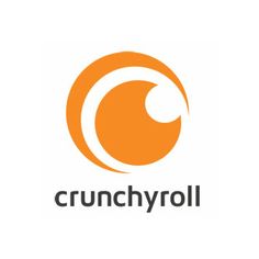 the logo for crunchyroll is shown in orange and gray colors on a white background