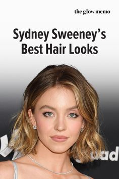 Get inspired by Sydney Sweeney’s best hair looks from 2017 until now. The Glow Memo has all her best haircuts, hairstyles and hair colours, from glam retro waves to a beachy long bob. Click to explore her hair evolution. #SydneySweeney #CelebrityHair #HairInspiration