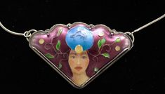 Surya Sun Goddess Enamel Pendant | Marianne Goodell - Artist/Jeweler Water Goddess, Sun Mandala, Sun Goddess, Mystical Jewelry, Unique Handcrafted Jewelry, Magical Jewelry, Statement Art, Unusual Jewelry, Nature Inspired Jewelry