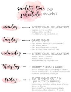 Date Night Schedule, Date Night Checklist, Weekly Date Night Ideas, Couple Routine, Quality Time Ideas, Instead Of Scrolling, Printable Schedule