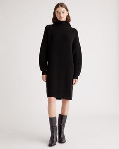 Has staying warm ever felt so luxe? Debatable, because this Australian Merino Wool Relaxed Turtleneck Sweater Dress is beyond soft. It owes its cozy factor to warm (but breathable!) Australian merino wool, and keeps things comfy with a relaxed fit and classic turtleneck. Add a great tall boot and upgrade your winter wardrobe with this versatile dress. Quebec City Christmas, Cute Christmas Outfit Ideas, Classy Christmas Outfit, Cute Christmas Outfit, Christmas Outfit Inspiration, Christmas Outfit Casual, Fashion Girlies, Classic Turtleneck, Christmas Outfit Ideas