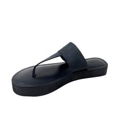 The Katherine Black leather designer flip flop thong sandal combines style and comfort with its mid eva sole cushioning. These sandals provide excellent support for all-day wear. Expert craftsmanship and high-quality leather make this a must-have addition to your summer wardrobe. Features: Slip-on design Cushioned mid eva sock Embossed sock design for elegant look Traditional Thong upper design Composition: Upper - 100% Leather Lining - 100% Leather Sock - 100% Leather Outsole - 100% Rubber Leather Round Toe Flip Flops For Beach, Modern Slip-on Flip Flops With Removable Insole, Flat Leather Sport Sandals With Leather Footbed, Leather Flip Flops With Round Toe For Vacation, Leather Flat Flip Flops For Vacation, Leather Flip Flops For Vacation, Leather Toe Post Slippers For The Beach, Leather Toe Post Flip Flops For Vacation, Leather Flat Sport Sandals For Vacation