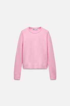 BASIC 100% WOOL SWEATER - Pink | ZARA United States Zara Closet, Zara Winter, Trench Coat Dress, Fall Closet, Waistcoat Dress, Strawberry Milkshake, Basic Sweaters, Cardigan Sweater Jacket, Shirt Blouses Tops