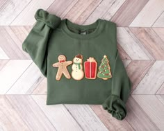 Gingerbread Cookies Sweatshirt, Christmas Shirt, Christmas Matching Sweatshirt, Family Shirt, Christmas Sweater, Xmas Shirt, Christmas Gift, Merry Christmas Sweatshirt, Christmas Lights Sweatshirt, New Year Shirt, Christmas Gift, Christmas Lights Sweater, Family Matching Pullover, Holiday Sweater, Christmas gift, Merry Merry Christmas Sweatshirt, Christmas T-shirt, Merry Christmas Sweatshirt  ♥ HOW TO ORDER T-SHIRT ♥ 1- Please, Check and Review all Photos. 2- Choose your size from the drop-down menu and add each shirt to your cart one at a time. 3- Select Your Shirt Color from Drop-down 2 which is Shirt Color. 4- Choose Your TEXT Color. Please add your text color on to the personalization box. 5- Your shipping will automatically combine when ordering multiples. 6- Checkout out all at once Cute Gingerbread Cookies, Gingerbread Shirt, Merry Christmas Cute, Cute Christmas Cookies, Cats Shirt, Womens Christmas, Lover Sweatshirt, Christmas Crewneck, Matching Sweatshirts