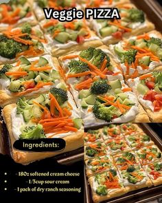 there are many different types of veggie pizzas