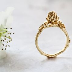 Nature Ring, Succulent Jewelry, Botanical Jewelry, Gold Filled Ring, Woodland Ring, Leaf Ring, Natur Handmade Gold Flower Ring Nature-inspired, Handmade Gold Flower Ring, Nature-inspired, Nature-inspired Gold Flower Ring With Birth Flower, Nature-inspired Gold Birth Flower Ring, Nature-inspired Wedding Rings With Birth Flower, Nature-inspired Yellow Gold Flower Ring For Gift, Nature-inspired Yellow Gold Flower Ring As Gift, Nature-inspired Yellow Gold Flower Ring Gift, Nature-inspired Yellow Gold Flower Ring