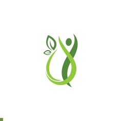 the logo for an eco - friendly company, with leaves and people in green colors