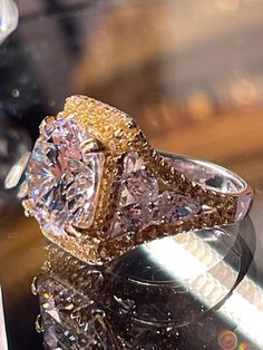 925 sterling silver laser gold plated,AAAAA grade 5ct crystal cut Cz center.size6 Porter Ranch, Solitaire Rings, Red Jewelry, Cz Ring, Solitaire Ring, Porter, Jewelry Rings, Gold Plate, 925 Sterling Silver